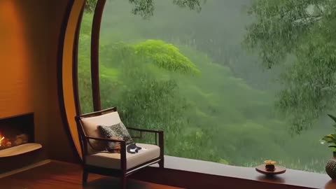 Relax in style as the soothing sounds of a thunderstorm