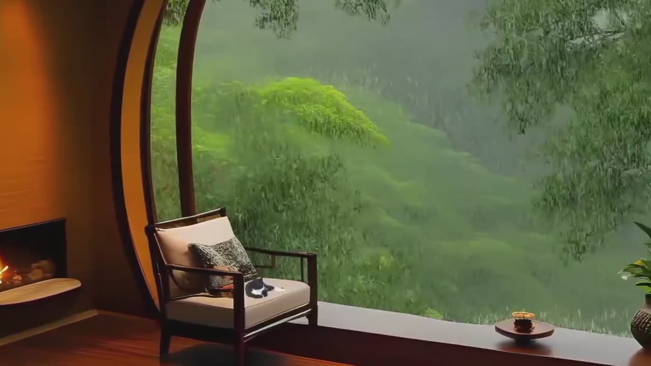 Relax in style as the soothing sounds of a thunderstorm