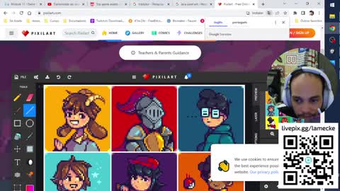 criando lava em pixel art