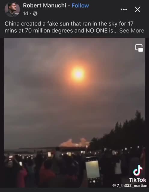 Look at this fam -china fake sun
