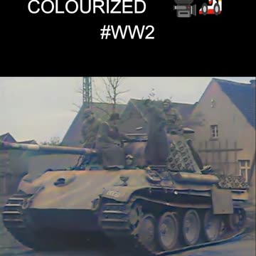 Tank Turnabout, US Troops Take the Wheel of a Captured Panther - COLOURIZED 🇺🇸🎥🏎️ #WW2