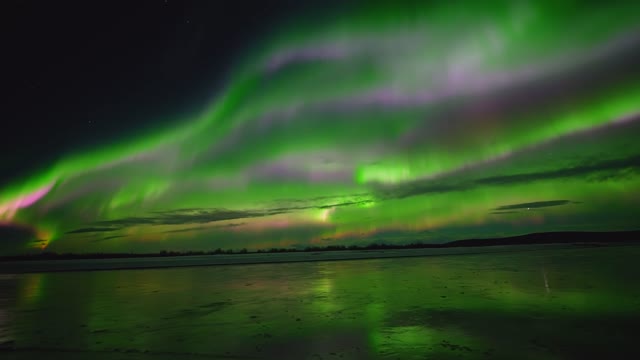 Real-Time Northern Lights Dancing Over Fairbanks, Alaska