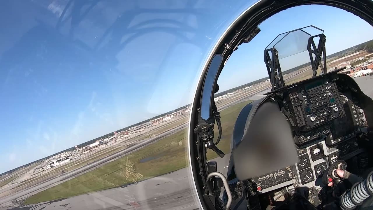 Cockpit view GoPro timelapse of U.S. Marine Corps AV-8B Harrier Flight