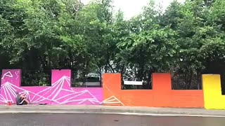 Así avanza la elaboración del mural en el norte