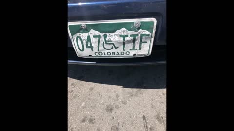 Aggressive driver needing no license Plate# CO 047TIF