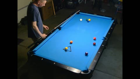 INSANE kick-combo-bank shot to open up a rack of 9-ball