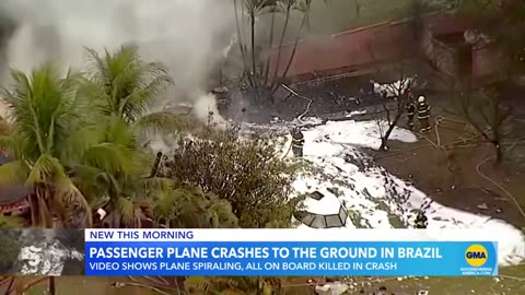 Passenger plane plummets to the ground in Brazil