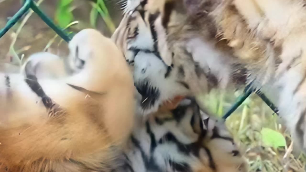 Playful Tiger Cub Siblings Explore Together #shortscute #pets #shortsviral #cute #shortsfunny #cat