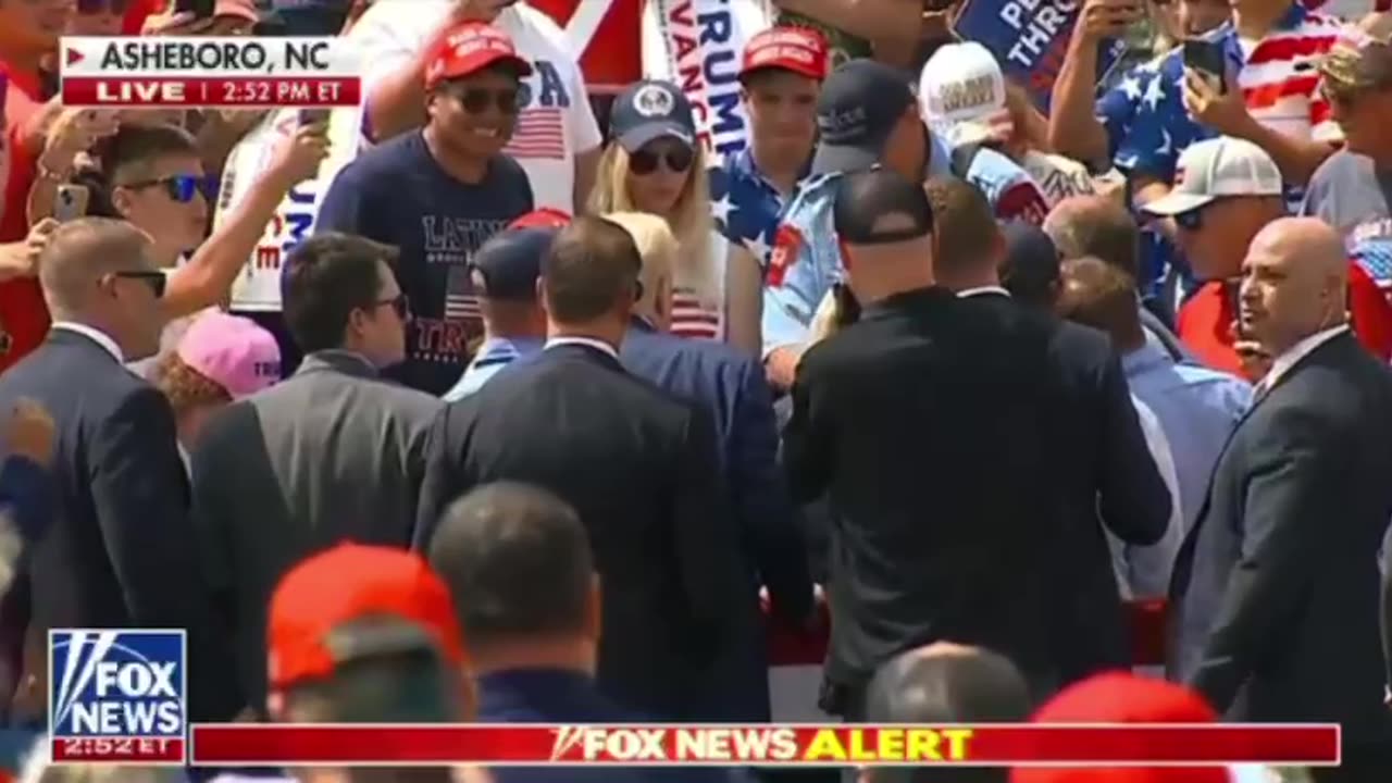 BREAKING: A woman just fainted in the stands at the President Trump rally