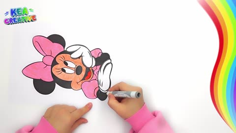 MINNIE MOUSE - How to coloring MINNIE MOUSE- @KeaCreative2