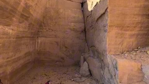 This is an ancient Egyptian sandstone quarry located along the Nile between Luxor...