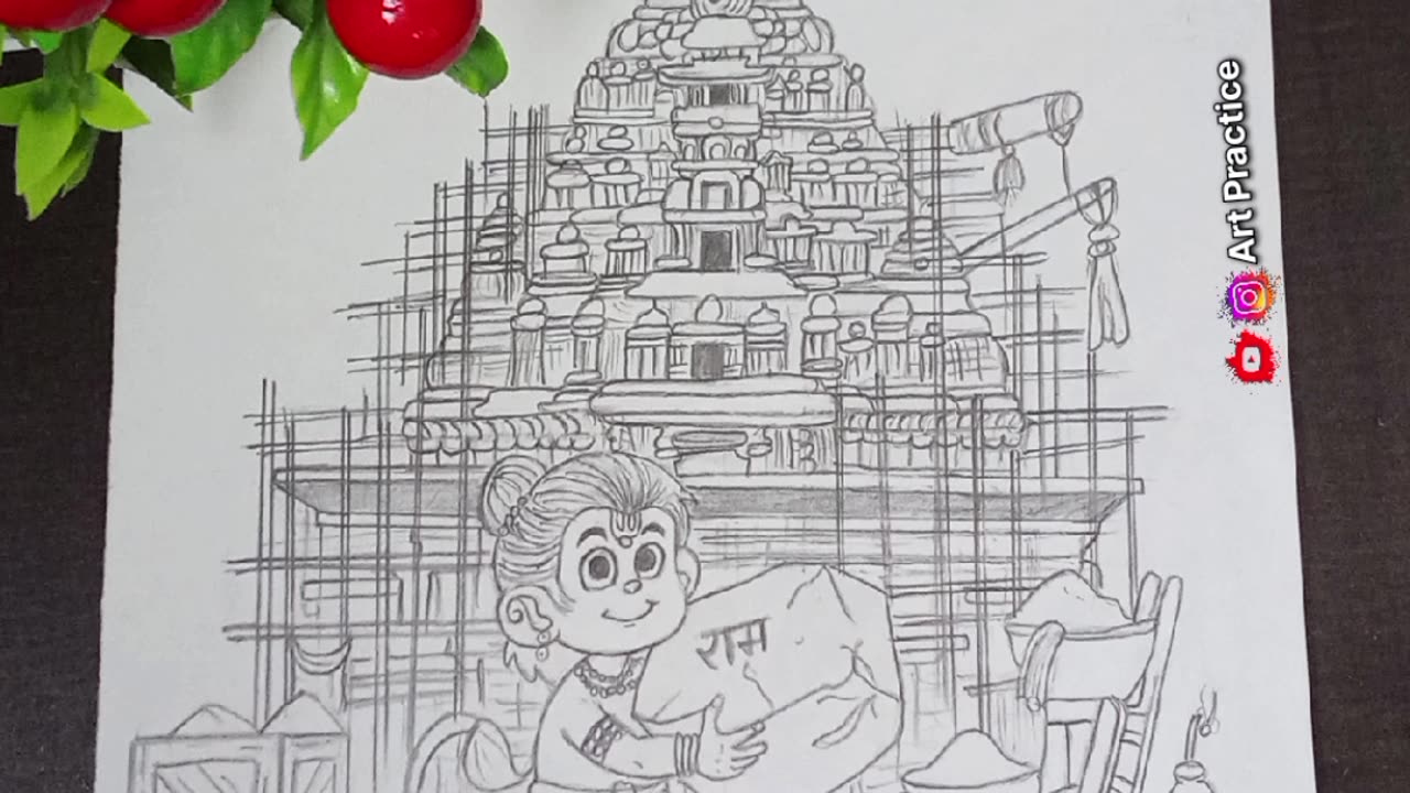 Ayodhya Ram Mandir drawing 🙏