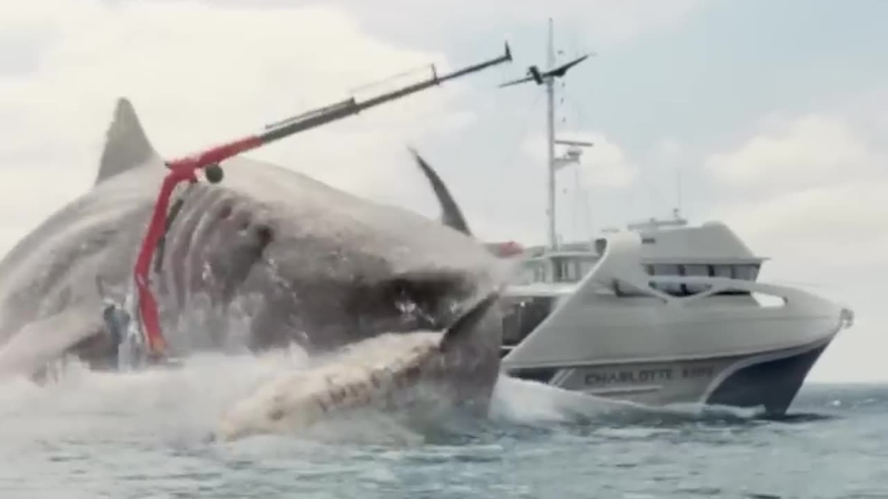 Megalodon Jumps Out Of Water |