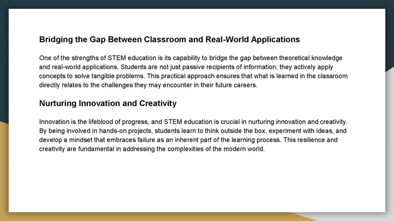 Nurturing Future Innovators and Problem Solvers