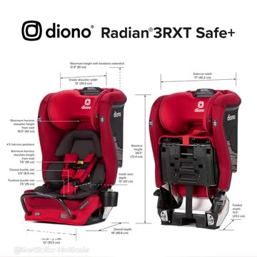 Diono Radian 3RXT SafePlus, 4-in-1 Convertible Car Seat