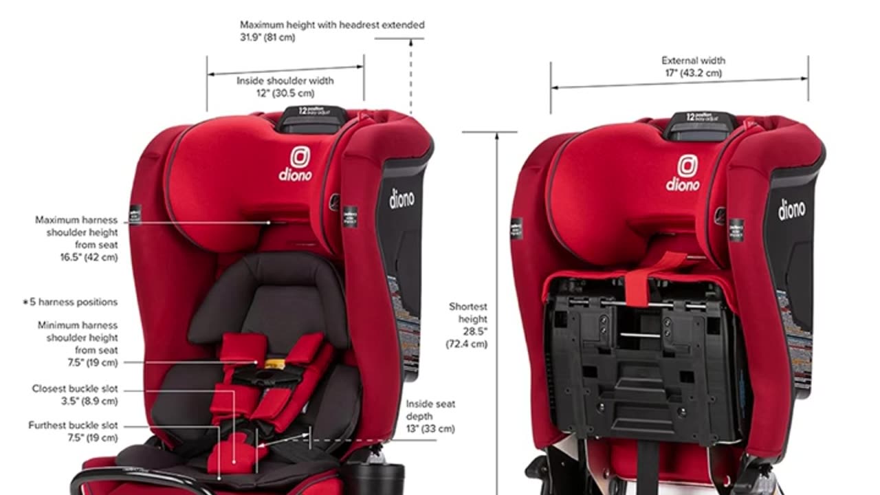 Diono Radian 3RXT SafePlus, 4-in-1 Convertible Car Seat