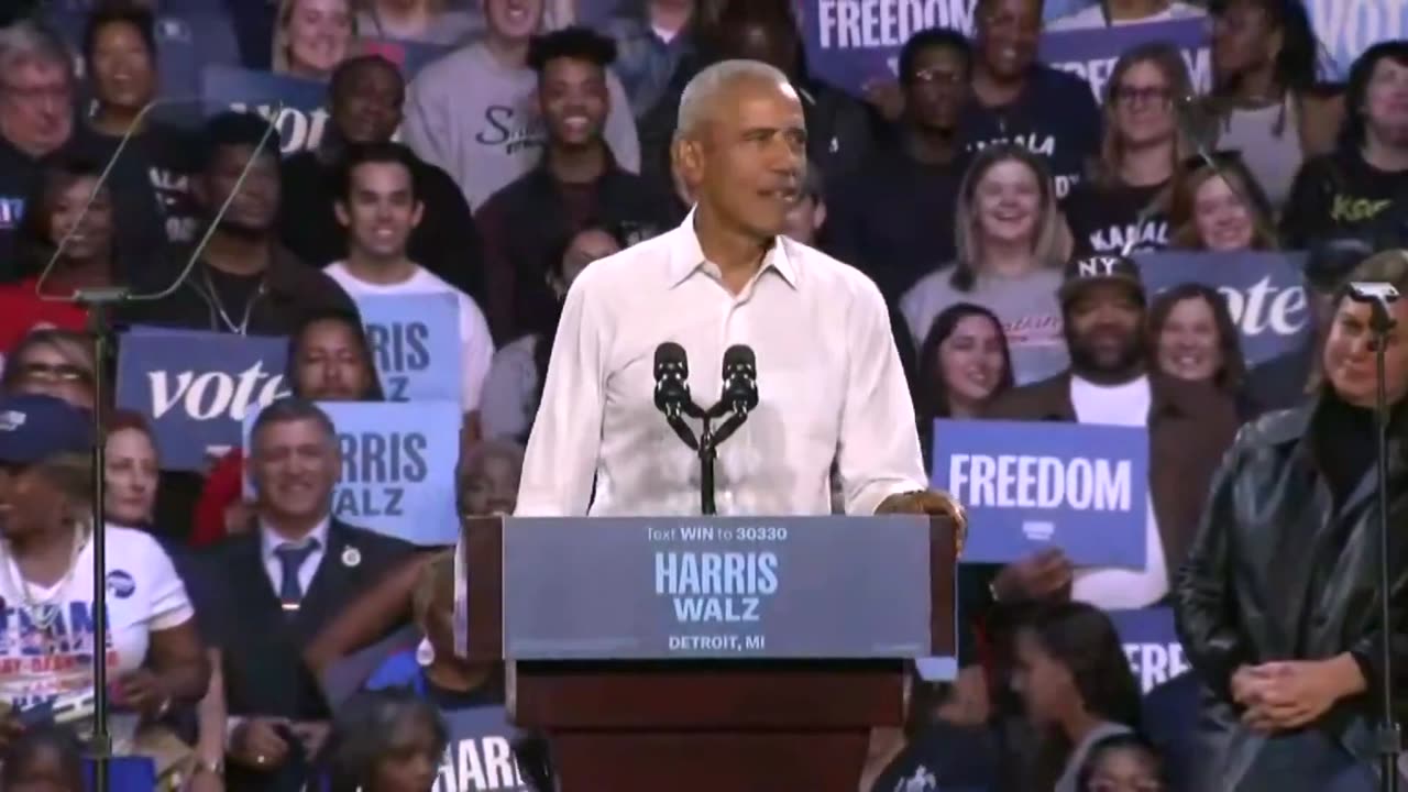 Obama Begins To Rap Eminem In Cringey Moment At Kamala Rally