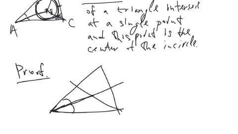 The incenter of a triangle | plane geometry | elementary level