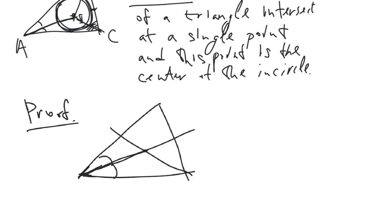 The incenter of a triangle | plane geometry | elementary level