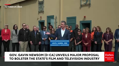 JUST IN- California Governor Gavin Newsom Unveils New Proposal To Boost CA Film And TV Industry