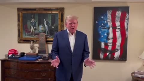 A Special Message from Trump. Nice Paintings in the BackGround- October 21, 2022