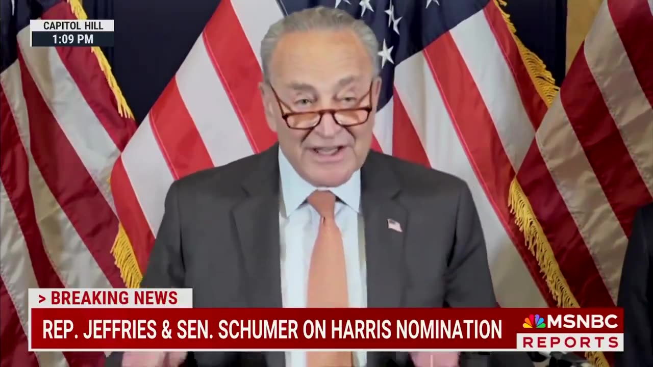 Nobody Claps As Schumer Throws His Support Behind Kamala