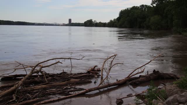 The Missouri River in St. Charles Missouri