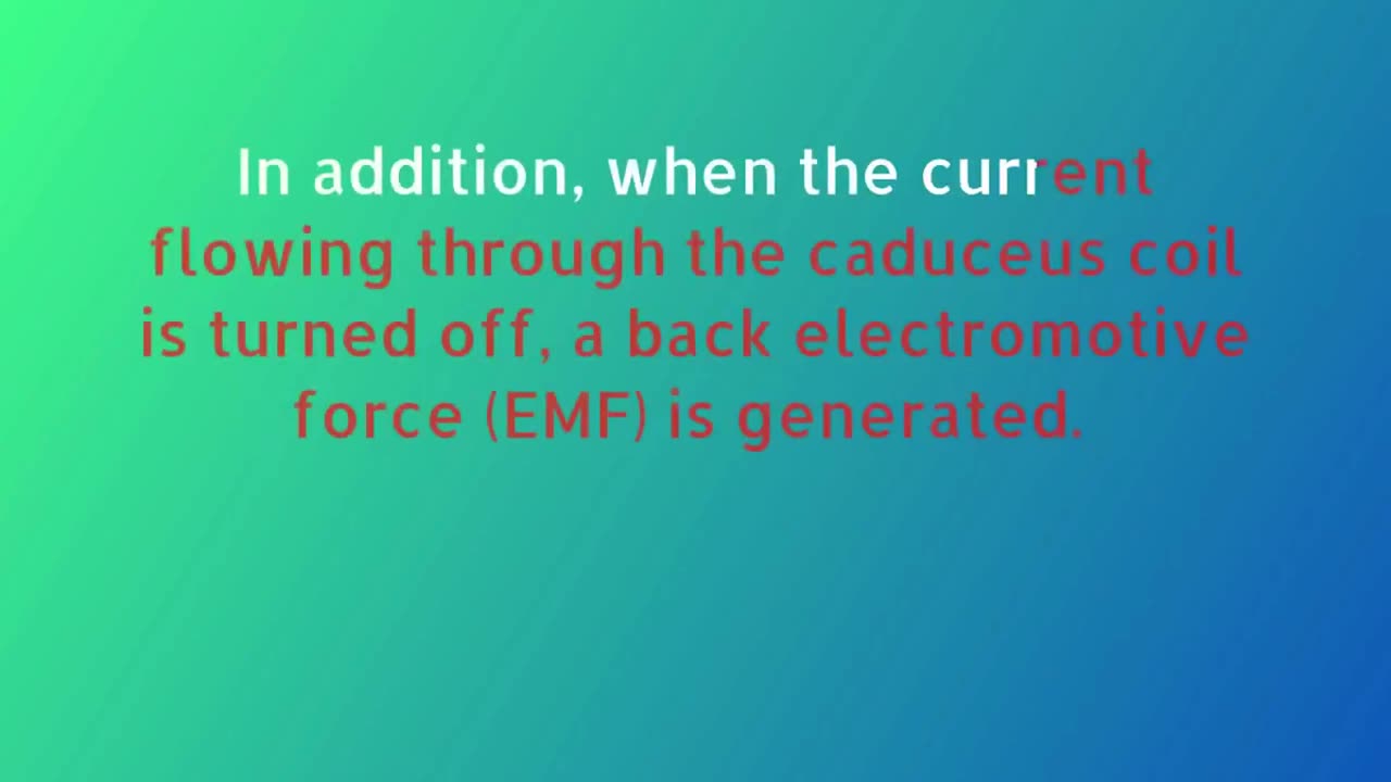 Caduceus coil back EMF