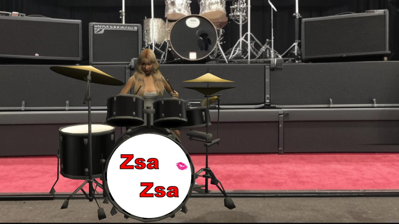 Zsa Zsa Plays Drums 04