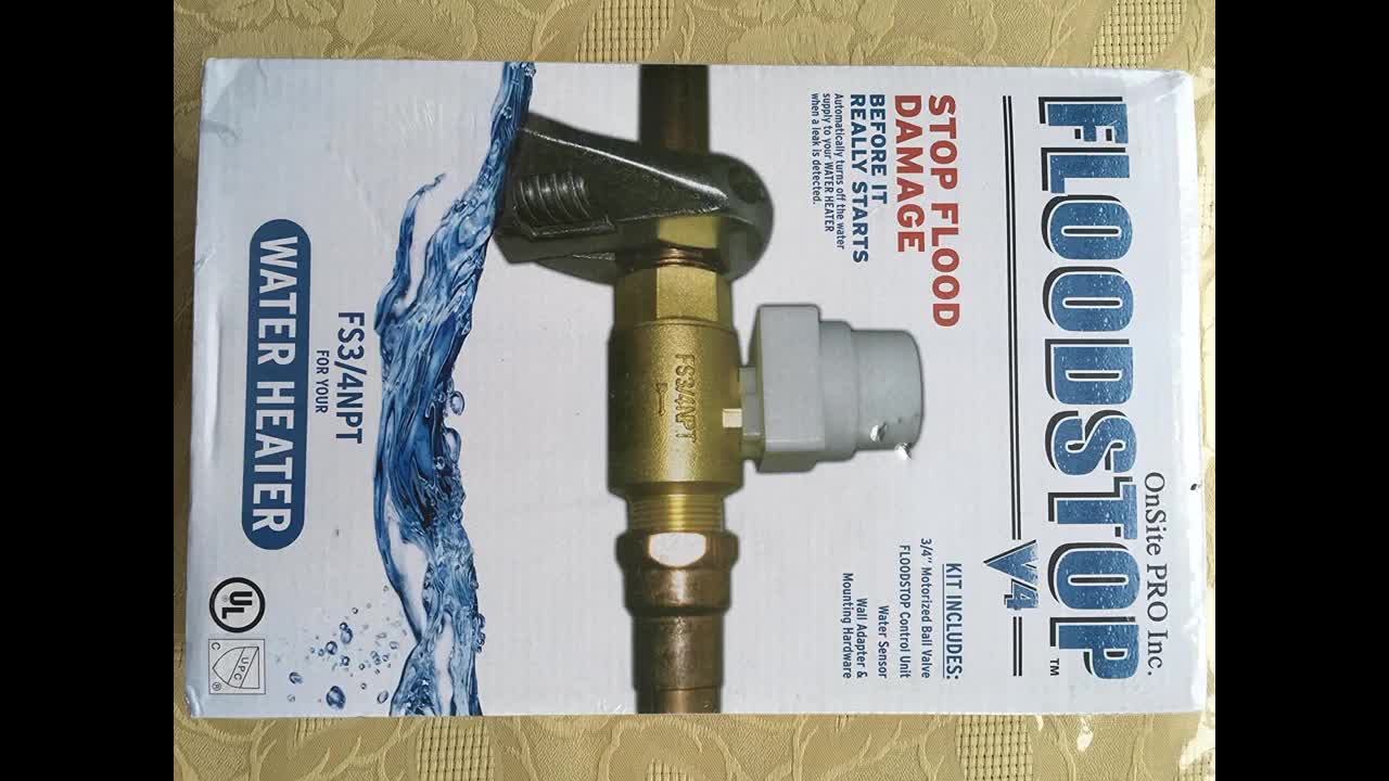 Review: FloodStop Water Heater Auto-Shutoff Valve, FS34NPT, V4 Controller, Water Damage Preven...