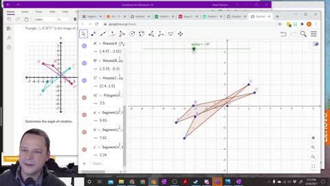 Making Rotations about a point with GeoGebra