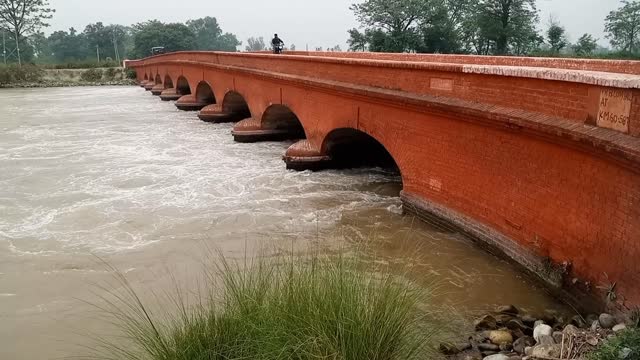 canal bridge view of Shahjahanpur, India