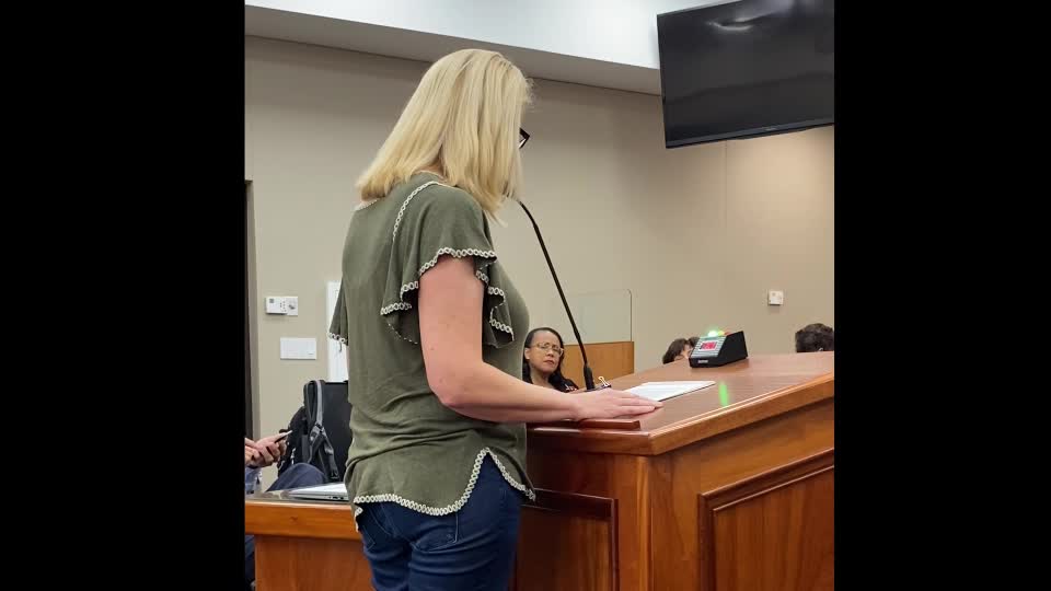 Teacher who's a mom Pasco Co. School Board Meeting