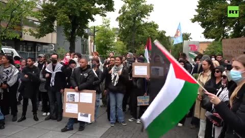 Tensions rise at pro-Palestine protest in Berlin