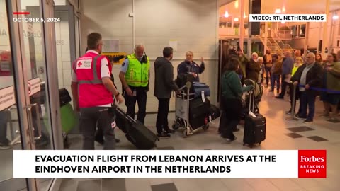Passengers Aboard Evacuation Flight From Lebanon Reunite With Relatives In Eindhoven, Netherlands