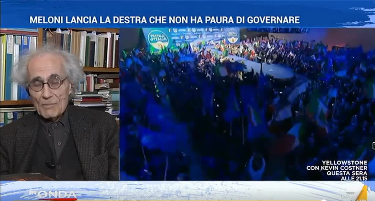 Luciano Canfora - Ucraina, guerra e Giorgia Meloni - interventi "in onda" 30/4/2022