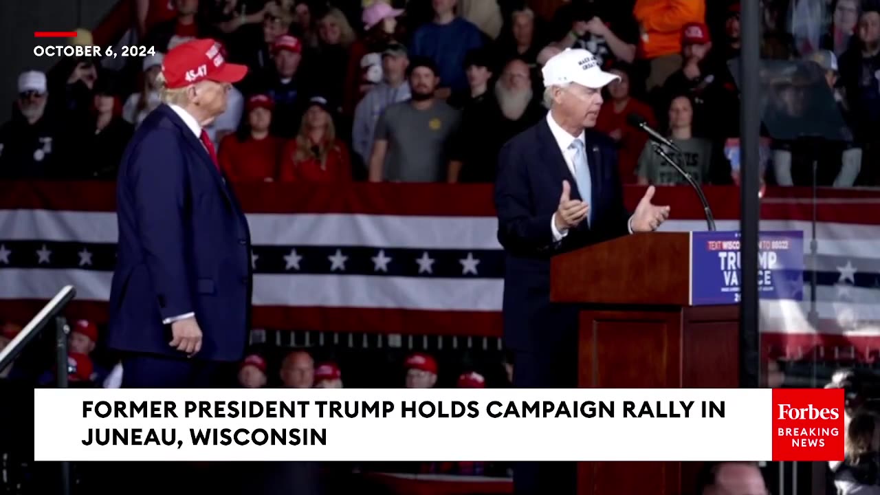 Crowd Erupts Into Cheers Of 'USA' After Ron Johnson Praises Trump For His 'Love Of This Country'