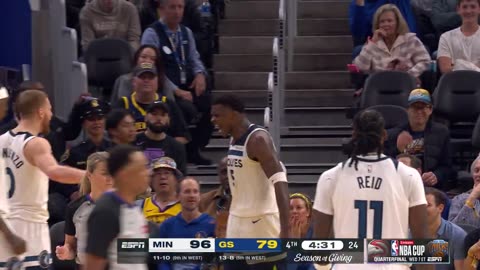 NBA - Euro. Reverse lay in. And-1 😮‍💨 Ant with a smooth bucket as the @Timberwolves lead