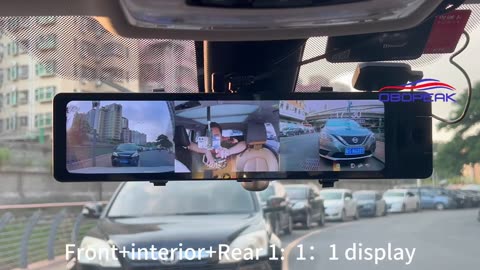 H330 Dash Cam 3 Channel Rearview Mirror Front Inside Rear