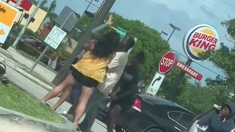 Fast Food Parking Lot Turns Into Fight Club
