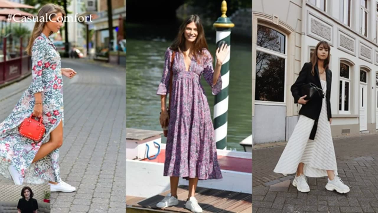 Stylish Maxi Dresses to Wear with Sneakers