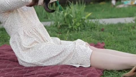 Adorable pup shows love to owner with cuddles