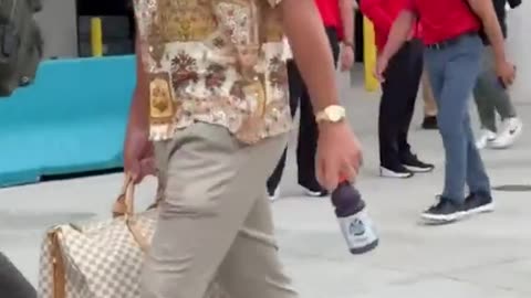 Summertime Trav' Kelce and 'Polo Pat' Mahomes arrive for Chiefs'