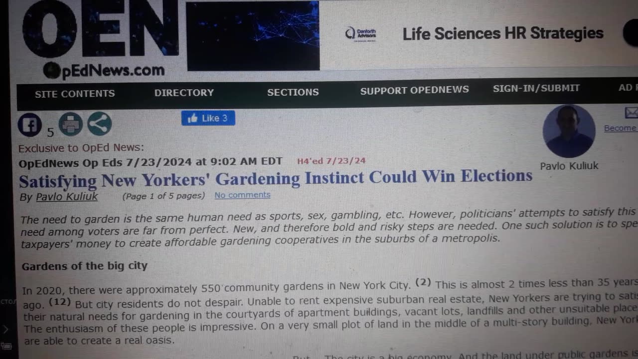 Satisfying New Yorkers' Gardening Instinct Could Win Elections