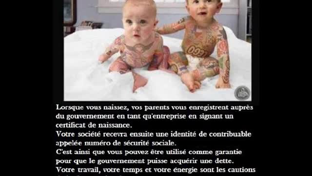 L'HOMME EST UNE MARCHANDISE... UN ESCLAVE VIA LA FRAUDE DU NOM LEGAL !!!