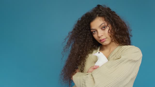 white pigeon with beautiful girl - amazing review
