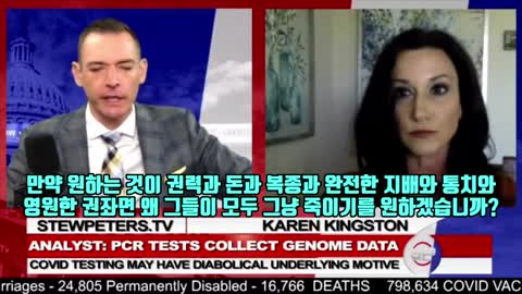 [펌] [PCR검사] [STEW PETERS SHOW] 스튜피터_KAREN KINGSTON_전백신연구원_PCR검사의 목적_백신내에 히드라 연구