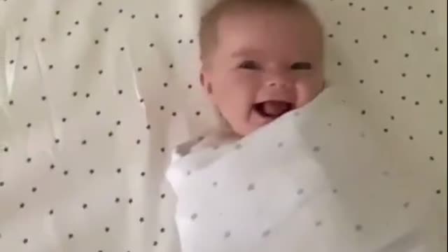 Cute baby 🥰💖 laughing