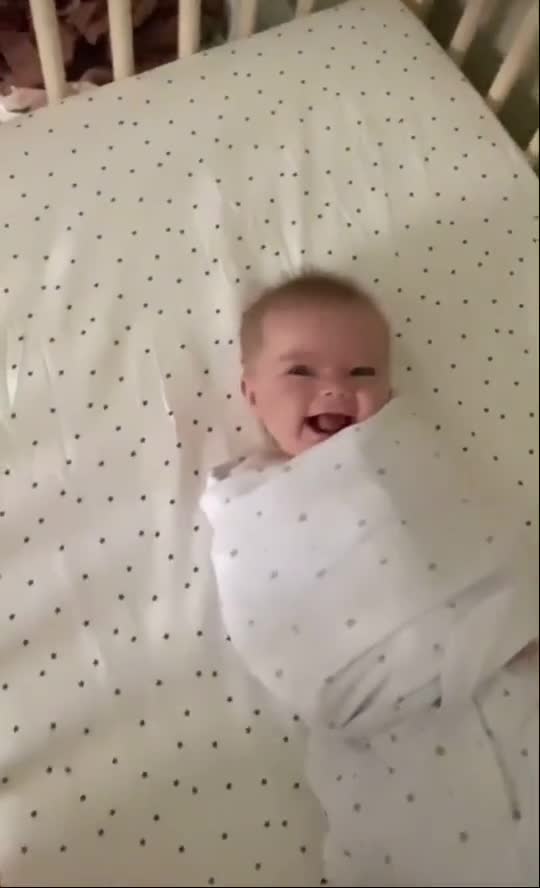 Cute baby 🥰💖 laughing