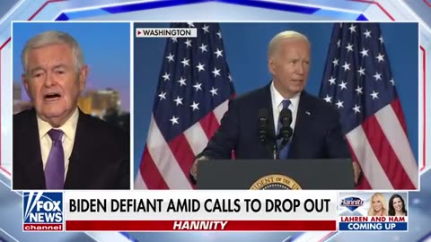 Newt Gingrich says Biden is feeling angry